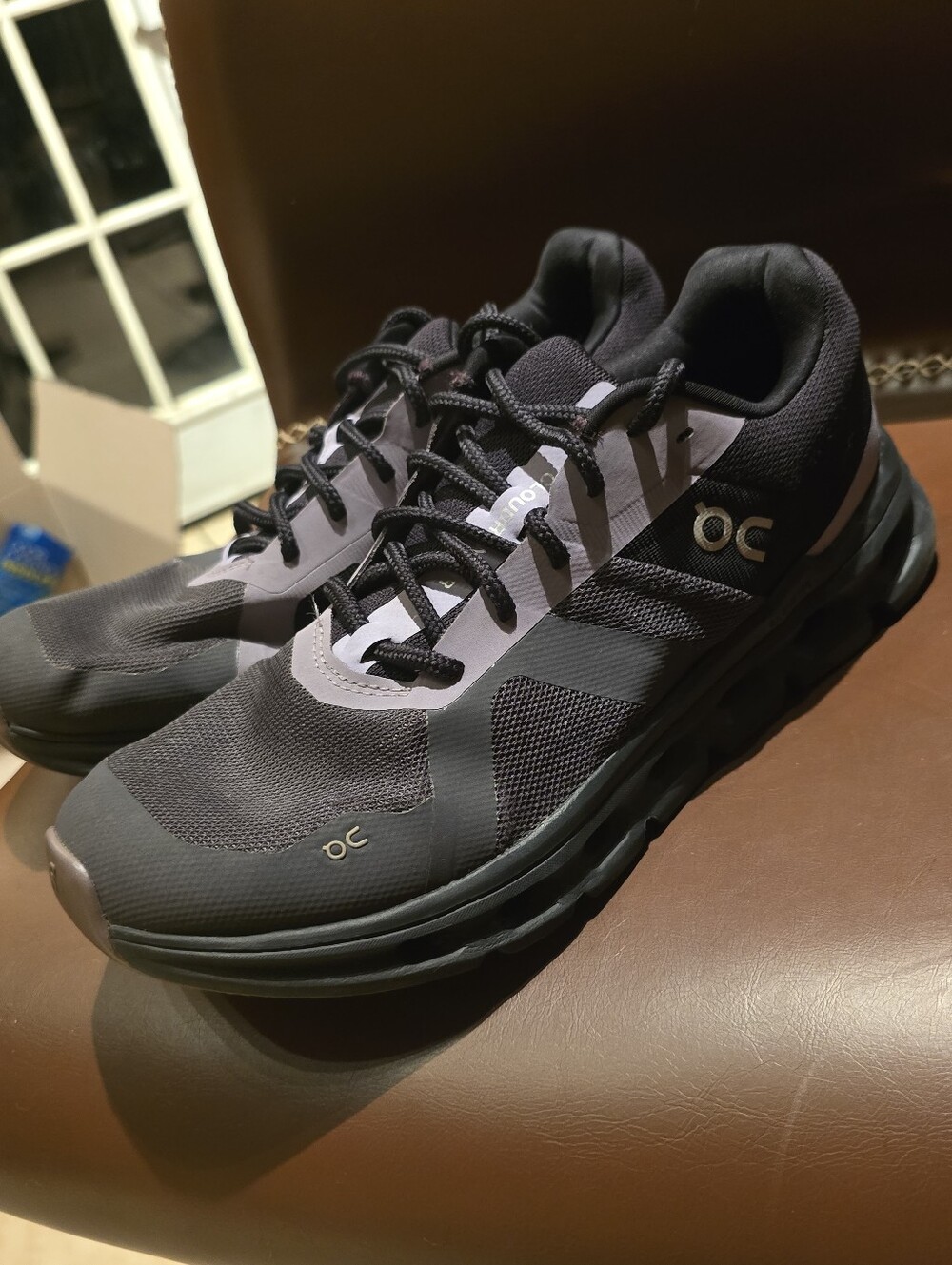 On Running Men Black Purple, Gray Athletic Sneakers